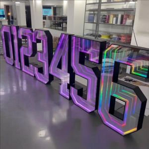 Tùy chỉnh vô hạn Vực Thẳm gương acrylic <span class=keywords><strong>LED</strong></span> lightbox nhiều màu ngàn lớp quảng cáo của công ty Neon nguồn ánh sáng - Product Image 3