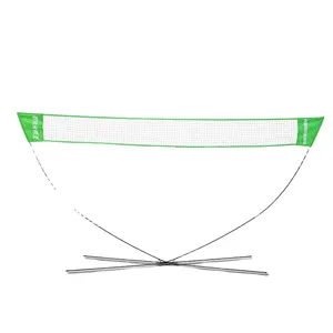 Nyaman Portabel Lipat Net Bulu Tangkis Kolam Olahraga Knotless Net Badminton Net dengan Membawa Casing