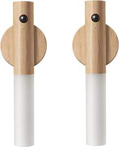 Luces Nocturnas Recargables <span class=keywords><strong>con</strong></span> Sensor de <span class=keywords><strong>Movimiento</strong></span>, Sensor Corporal Magnético, Portátiles, Alimentadas por Batería. Aplique de Pared de Madera. - Product Image 1