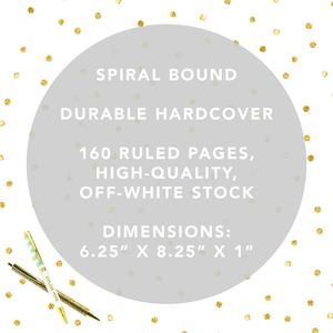 Caitlin Wilson Floral Design <b>A5</b> <b>Spiral</b> Thermal Binding Leather Diary <b>Notebook</b> 80 Sheets Premium Paper Customizable Fast Shipping - Product Image 4