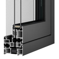 Ventana Abatible de Aluminio BOCHARM Moderna con Aislamiento Acústico y Térmico, Doble Acristalamiento, Resistente al Viento, con Certificación NFRC para Proyectos en EE. UU.