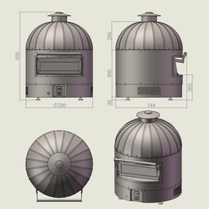 Pizzeria tự động xoay Rotation forno rotante xoay điện nướng thiết bị quay lò nướng bánh Pizza cho bánh với đá - Product Image 2