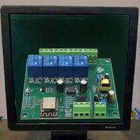 Desarrollo secundario de ESP8266 WIFI Módulo de relé de cuatro canales Fuente de alimentación de CA/CC con kit de placa de desarrollo de ESP-12F incluido