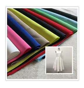 Contoh Gratis Mode Pakaian Baseball Bahan Sandwitch Techno Cloth 2.2Mm Solid Stretch Putih Hitam Knit Scuba Fabric