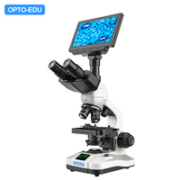 OPTO-EDU A33.5110 9 Inch LCD Digital Biological Microscope with Aluminum Case 40X-1000X Trinocular School Lab