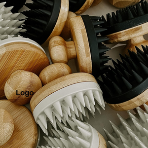 Cepillo de Silicona y Bambú para Masaje del Cuero Cabelludo, Elimina la Caspa y Estimula el Crecimiento del Cabello - Product Image 4