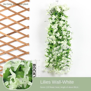 Bán buôn treo tường lụa nhà vườn hồng đỏ trắng leo Rose Vine <span class=keywords><strong>lily</strong></span>, Vinh Quang buổi sáng, Daisy cho đám cưới Deco - Product Image 6