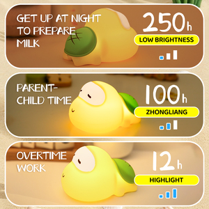 Lampada da Tavolo a Forma di Tartaruga per Cameretta Bambini, Luce Notturna LED USB per Neonati e Bambini - Product Image 4