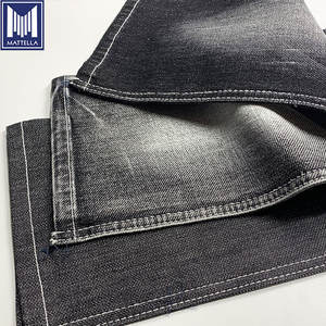 綿100% ブラック 韓国風 キャバルリーツイル 生デニム生地 メンズ/レディース ジーンズ・ジャケット用 織物 - Product Image 4