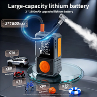 Compresseur d'Air Portable pour Voiture 150psi, Gonfleur de Pneus Électrique 22L/min, Pompe à Ballon et Pneus