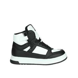Calvin Klein Jeans Chaussures de basket-ball pour enfants, style montantes, blanc et noir - Product Image 4