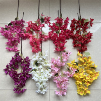 FL-251 Artificielle Rose Chaud Bougainvillier Décoration Extérieure Fleurs Escalade Rose Rouge Bougainvillier pour Mariage Boutique Décor À La Maison