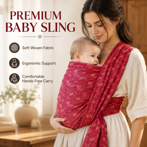 Stock terminado Lyocell algodón Lino mezclado patio teñido Jacquard tela para bebé Sling Baby Warp Ring Sling - Product Image 6