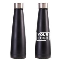 Botol Minum Termos Dinding Ganda Stainless Steel 304 Logo Kustom, Botol Air Olahraga, Cangkir Vakum Segitiga Piramida