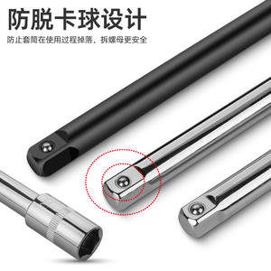 Clé à douille Xi Meng 1/2 pouce à entraînement hexagonal en acier au chrome-vanadium de qualité industrielle avec surface plaquée et poignée droite - Product Image 4