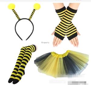 Bee Costume Accessories Set for Adult Kids Bees Antenna Bopper Headband Tutu <strong>Skirt</strong> for Halloween Costume Honey Bee Party Cosplay - Product Image 2