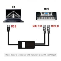 Mètres câble USB vers MIDI elec-trique, Piano, batterie, guitare, Interface de compilation de musique, adaptateur de câble convertisseur prise en charge de Mac OS et Win-dows