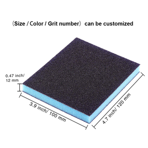 Disco abrasivo in schiuma da 100*120mm Wet & Dry 100 240 grana Double Side spugna abrasiva blocco abrasivo carta vetrata in spugna per lucidare l'auto - Product Image 5