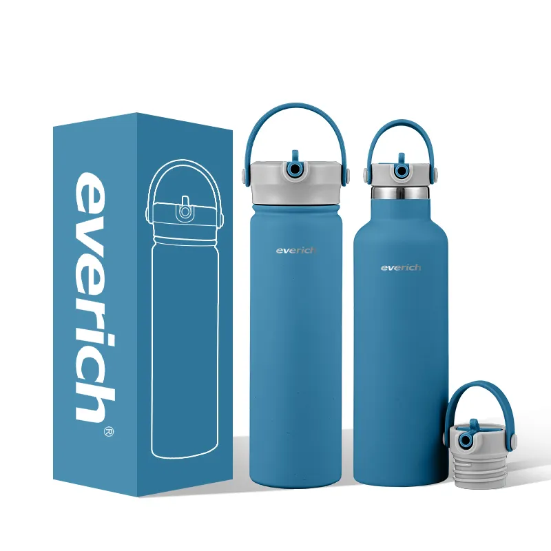 Everich 32oz 40oz nouvelle bouteille d'eau isolée sous vide en acier inoxydable à large bouche Double paroi sport yoga