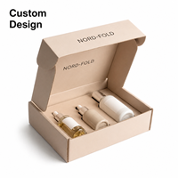 Boîte d'expédition en carton ondulé personnalisée de petite taille avec insert pour bijoux, maquillage, soins de la peau, emballage e-commerce, fournisseur OEM en gros