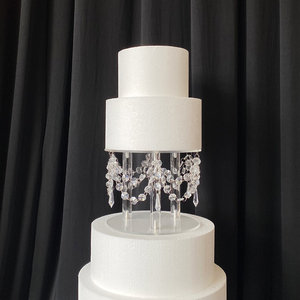 Trong suốt hạt Rèm Acrylic bánh khung khách sạn bánh ngọt đám cưới sinh nhật hiển thị đứng tinh thể bánh đứng - Product Image 3