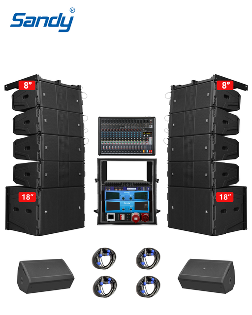 Sandy Audio 8 Inch Line Array Speakers pa System Speaker Church Concert Professional Sound System Club Audio Sound Equipment