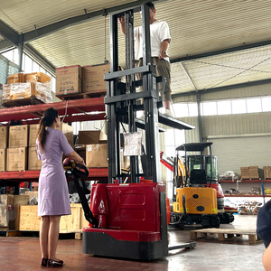 Miễn phí vận chuyển nhà máy giá 1.5 tấn điện Pallet Stacker 1500kg Công suất 3m 4m xách tay tải loader Điều kiện Mới - Product Image 5