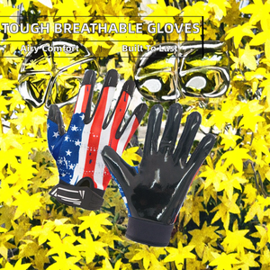 Guantes de Fútbol Americano de Nuevo Estilo, Transpirables, Resistentes, Personalizados, para Uso en Exteriores, del Mejor Proveedor, Venta al Por Mayor, TOP RANK - Product Image 2