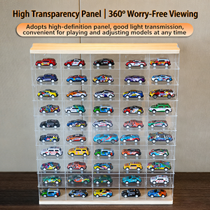 Clear Acrylic Display Case 1/64 Diecast Car Model Rack for Hot Wheels <strong>Matchbox</strong> and Mini Car <strong>Collection</strong> Showcase Box - Product Image 4