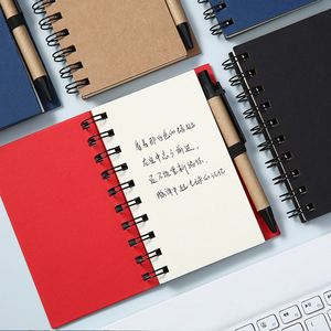 Personalized Notes With <b>Pens</b> Printing Notebooks for Students Kraft Paper Spiral Coil Notebook - Product Image 4