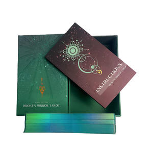 Juego de Cartas del Tarot con Espejo Roto, Estilo Vidrio Pintado de Iglesia, Cartas del Tarot Personalizadas con Guía - Product Image 5
