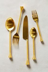 Ensemble de couverts en acier inoxydable en gros avec finition dorée, design tendance, ensemble de couverts en acier inoxydable faits à la main à vendre - Product Image 2