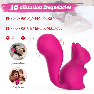 Ylove <span class=keywords><strong>Mini</strong></span> Masajeador de Punto G con Forma de Ardilla, 10 Vibraciones, Silicona Líquida Suave, Motor Potente, Alimentado por USB, Juguetes Sexuales para Mujeres - Product Image 2