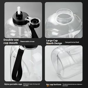Botella de Agua Ligera Libre de BPA para Gimnasio/Camping con Asa Antiderrames para Agua Hirviendo, Deportes y Bebidas al Aire Libre - Product Image 3