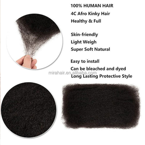 Cabello Humano 100% Natural Virgen Afro Rizado a Granel para Reparación de Locs o Trenzas para Extensiones de Rastas - Product Image 5