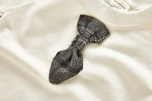 Ensemble de costume décontracté trois pièces pour bébé garçon, pantalon, t-shirt à manches longues, nœud papillon élégant - Product Image 5