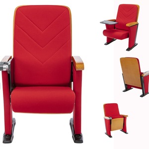 เก้าอี้หอประชุม Hechuang รุ่น HC-P897 สีแดง พร้อมที่วางแขน สำหรับใช้ในโรงละคร ห้องบรรยาย และห้องประชุม - Product Image 1