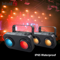 Focos LED RGB Profesionales para Exteriores, Impermeables IP65, 200W, 2 Ojos COB, Control DMX512 para Escenarios, Conciertos y Eventos