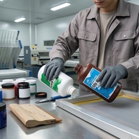 Durcisseur de sérigraphie Nomnat AB Glue pour pigments à base d'eau, modèle NMT-87, durée de conservation de 3 ans pour textiles/cuir/polyester/coton