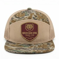 Casquette de baseball personnalisée pour l'extérieur, style camionneur, avec dos en maille, logo en patch de caoutchouc, respirante, pour la pêche, en coton, snapback, OEM ODM, lettres courantes