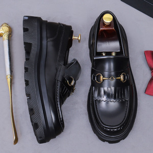 Exquisitos zapatos clásicos y formales para hombre, hechos a mano y lujosos, con función para aumentar la altura, zapatos de estilo de diseñador de alta gama. - Product Image 5
