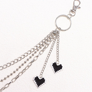 Chaîne de pantalon multicouche en métal avec pendentif cœur style européen et américain, chaîne de taille Hip Hop, usage quotidien, alliage de zinc - Product Image 3