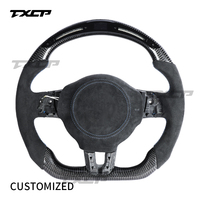 Volant en Fibre de Carbone Compatible Volkswagen Polo MK5 Golf 6 Jetta MK6 R GTI Golf 5 Scirocco CC Passat Tiguan