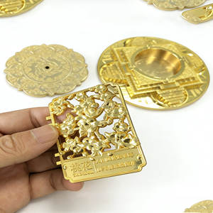 Vente d'usine en gros, décorations Feng Shui personnalisées, pas chères, brillantes, en acier inoxydable doré, pour le bureau et la maison, souvenirs - Product Image 6