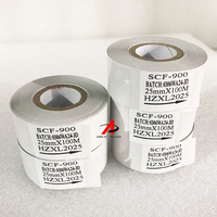 Bande noire blanche AT1 LC1 * 25mm x 100m de ruban de consommables de machine de codage de date