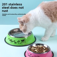 Bols d'alimentation et d'abreuvement pour chiens et chats en acier inoxydable avec base antidérapante, vente en gros