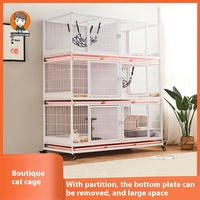 Chats Lapins Pigeons Autres Petits AnimaTrois Couches Petit Chat Gras Cage D'élevage Motif Solide Maison De Chat En Plastique pour Ls