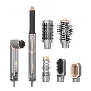 2000w Peigne à lisser les cheveux en céramique Brosse à <span class=keywords><strong>air</strong></span> chaud 5 en 1 Brosse à <span class=keywords><strong>air</strong></span> chaud pour cheveux Rose Électrique Métal OEM Nova Sèche-cheveux - Product Image 1