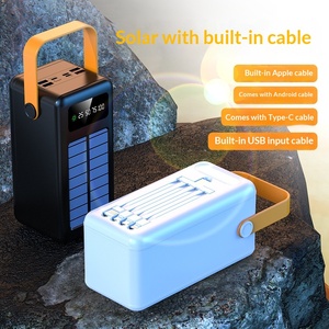 Offre Spéciale – Batterie Externe Solaire Portable 30000 <span class=keywords><strong>mAh</strong></span> 10W Multi-Ports avec Câble Intégré et Lumière LED pour Urgences en Extérieur - Product Image 3