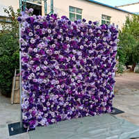 Panneau mural de roses artificielles Muwei de haute qualité, fleurs réalistes pour la décoration de restaurants, salles de banquet et événements.